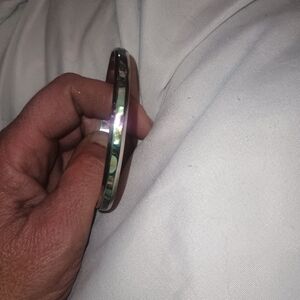 Vintage abalone inlay bangle braclet colorful